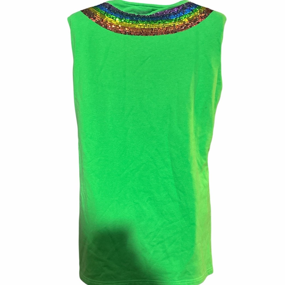 Queen of Sparkles Pot of Gold Rainbow Sequin Ultra Mini Dress. - Picture 5 of 11